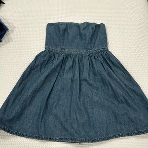 Mini strapless denim/jean dress - FREE PEOPLE